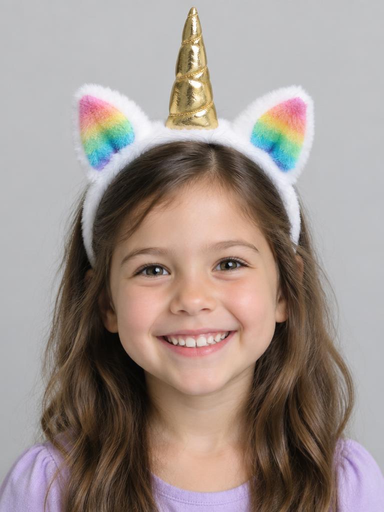 Before: Unicorn headband portrait